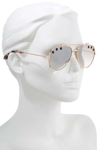 Shop Givenchy Star Detail 58mm Mirrored Aviator Sunglasses - Gold Copper
