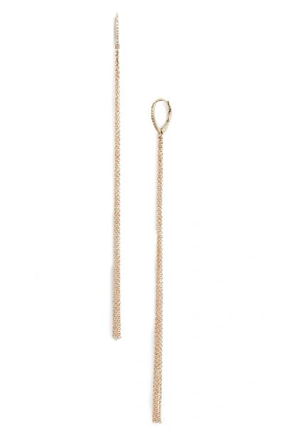 Shop Ef Collection Fringe Earrings In Yellow Gold