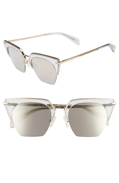 Shop Rag & Bone 51mm Cat Eye Sunglasses - Grey