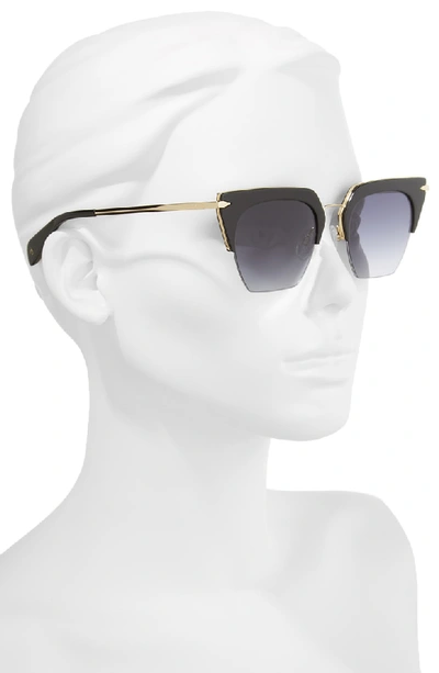 Shop Rag & Bone 51mm Cat Eye Sunglasses - Black/ Gold