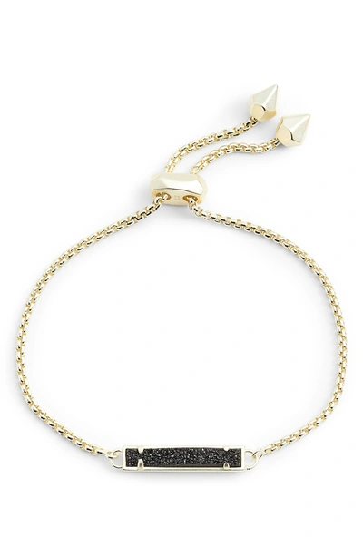 Shop Kendra Scott Stan Bracelet In Black Drusy/ Gold