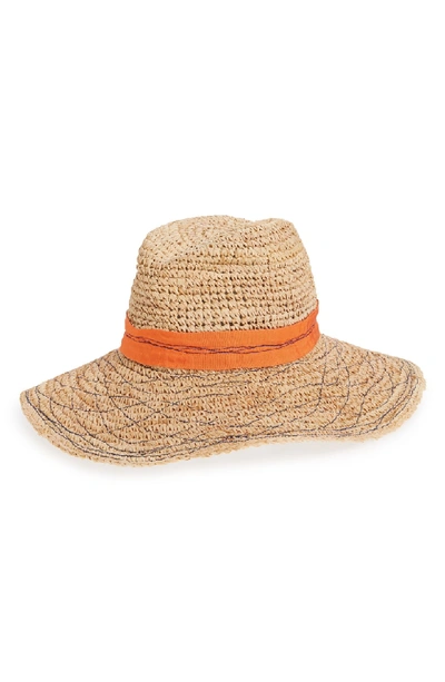Shop Lola Hats Re-mama Tarboush Raffia Hat - Orange