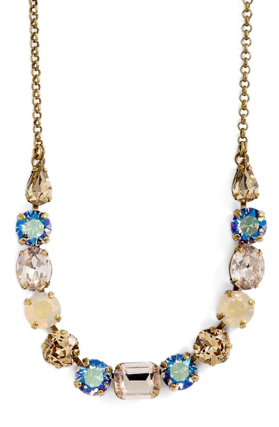 Shop Sorrelli Tansy Crystal Necklace In Beige