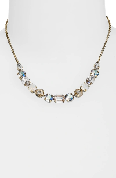 Shop Sorrelli Tansy Crystal Necklace In Beige