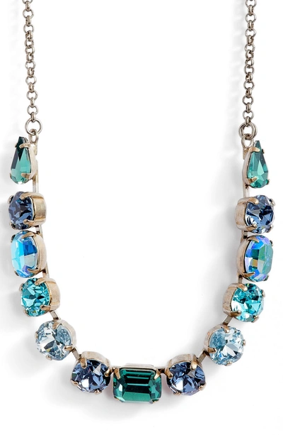 Shop Sorrelli Tansy Crystal Necklace In Blue