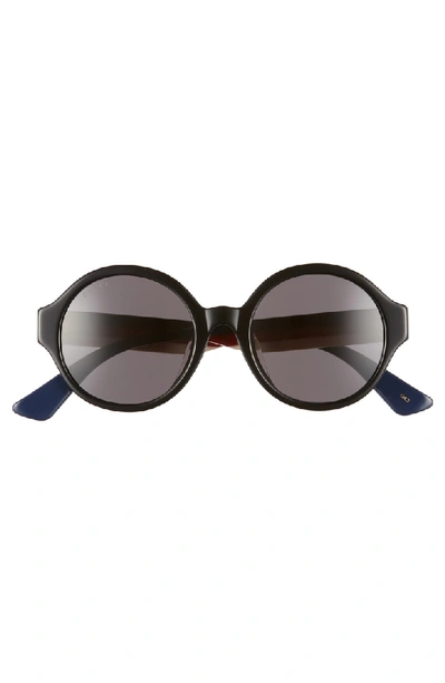 Shop Gucci 51mm Round Sunglasses - Black