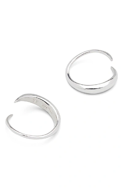 Shop Tom Wood Mini Ear Loop Earrings In 925 Sterling Silver