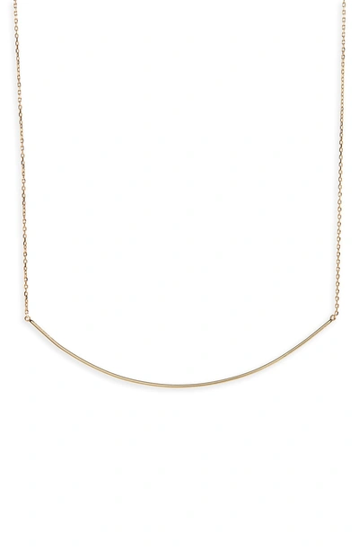 Shop Shashi Extended Bar Necklace In Gold