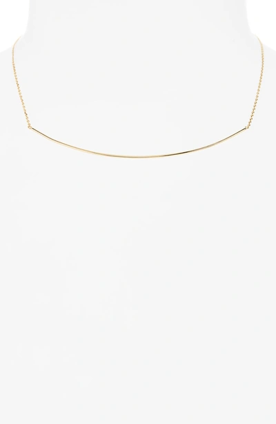 Shop Shashi Extended Bar Necklace In Gold
