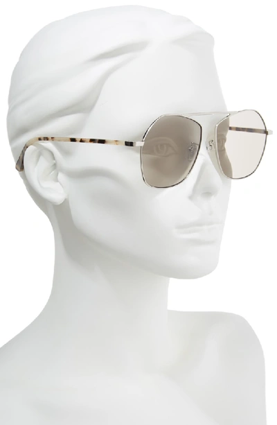 Shop Mcq By Alexander Mcqueen 59mm Aviator Sunglasses In Silver/ Havana