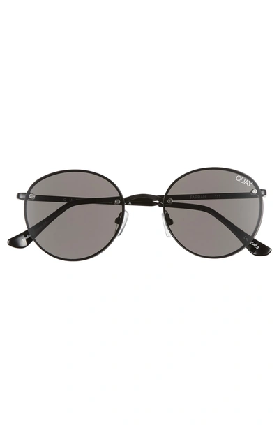 Shop Quay X Elle Ferguson Farrah 53mm Round Sunglasses - Black/ Smoke