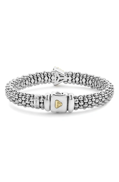 Shop Lagos Diamond Pyramid Bracelet In Silver/ Diamond