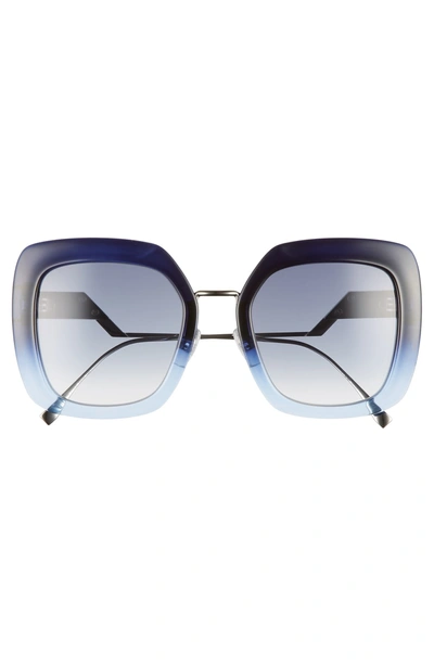 Shop Fendi 53mm Square Gradient Sunglasses - Blue Azure
