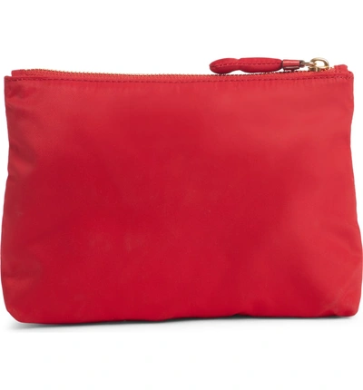 Shop Anya Hindmarch Chubby Heart Nylon Pouch - Red