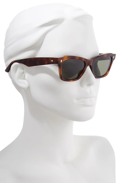 Shop Celine 52mm Rectangle Cat Eye Sunglasses - Classic Havana