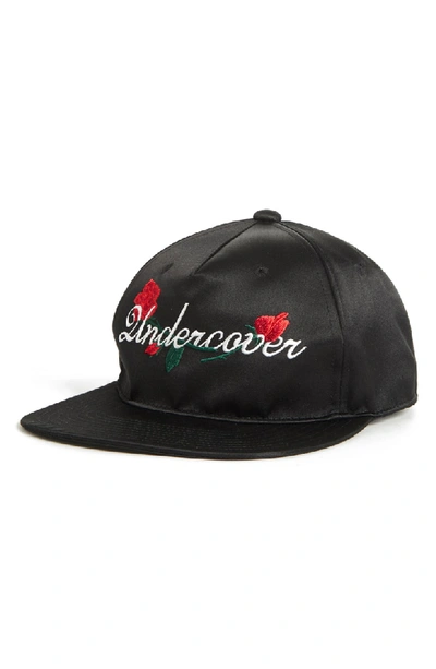 Shop Undercover Rose Embroidered Logo Cap - Black In B Black
