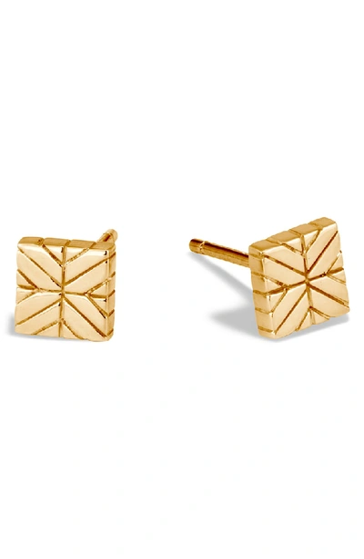 Shop John Hardy Modern Chain Gold Stud Earrings