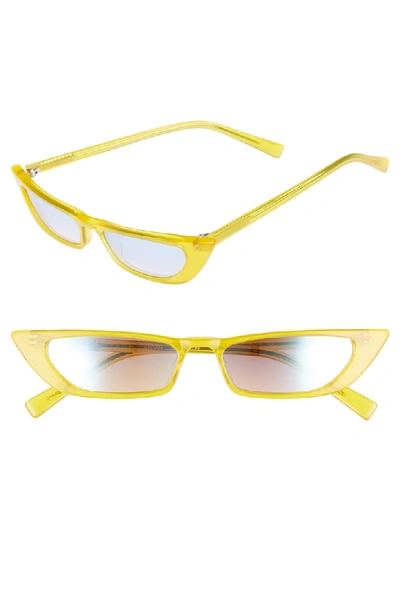 Shop Kendall + Kylie Vivian Extreme 51mm Cat Eye Sunglasses - Sun City Yellow/ Solid Smoke
