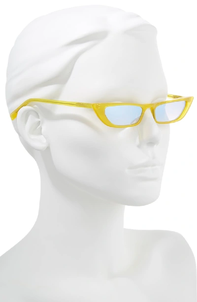 Shop Kendall + Kylie Vivian Extreme 51mm Cat Eye Sunglasses - Sun City Yellow/ Solid Smoke