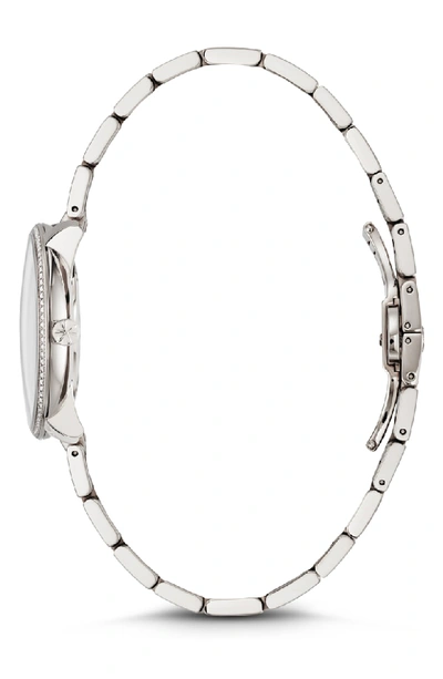 Shop Gomelsky The Lois Diamond Bracelet Watch, 36mm In Silver