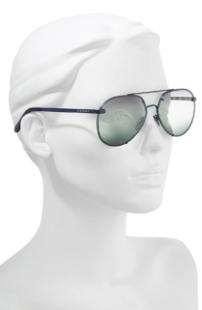 Shop Burberry Trench 61mm Aviator Sunglasses - Blue/ Violet Gradient