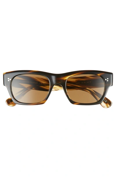 Shop Oliver Peoples Isba 51mm Polarized Sunglasses - Cocobolo