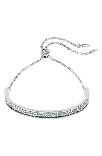 Shop Adore Ultrafine Rock Crystal Bar Bracelet In Silver