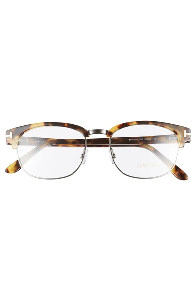 Shop Tom Ford 53mm Optical Glasses In Shiny Tortoise