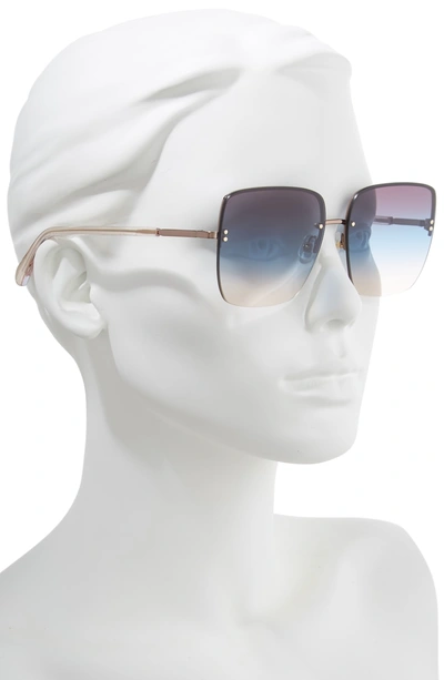Shop Kate Spade Janays 61mm Rimless Square Sunglasses In Beige/ Gold