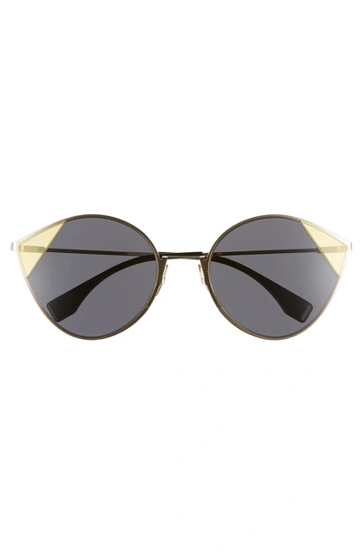 Shop Fendi 60mm Cat Eye Sunglasses - Antique Gold/ Grey