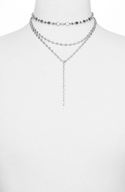 Shop Baublebar Aimee Y-choker In Silver