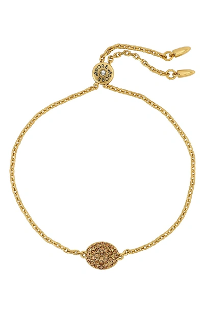 Shop Adore Pave Crystal Oval Bracelet In Gold