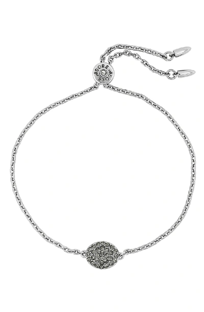 Shop Adore Pave Crystal Oval Bracelet In Silver