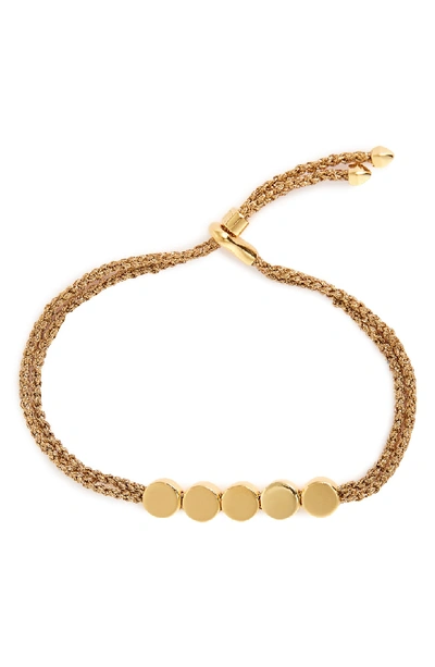 Shop Monica Vinader Engravable Linear Bead Friendship Bracelet In Gold Metallic