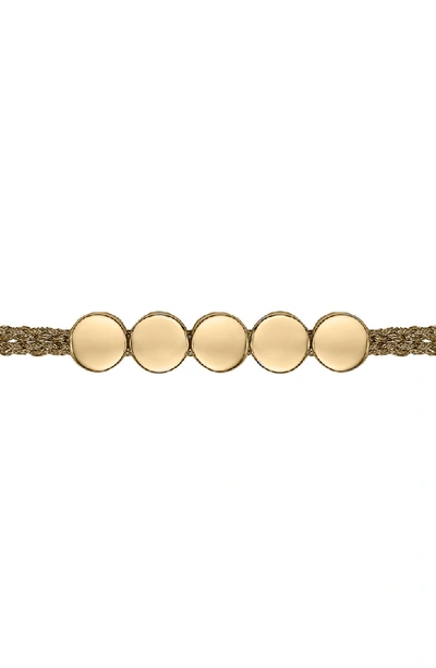 Shop Monica Vinader Engravable Linear Bead Friendship Bracelet In Gold Metallic