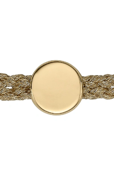 Shop Monica Vinader Engravable Linear Bead Friendship Bracelet In Gold Metallic