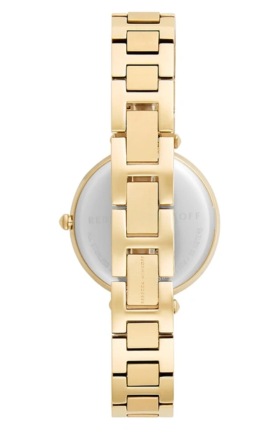 Shop Rebecca Minkoff T-bar Bracelet Strap Watch, 33mm In Gold/ Black/ Gold