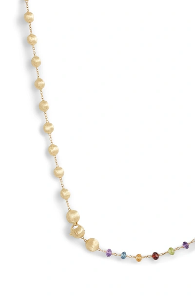Shop Marco Bicego Africa Semiprecious Stone Long Strand Necklace In Yellow Gold