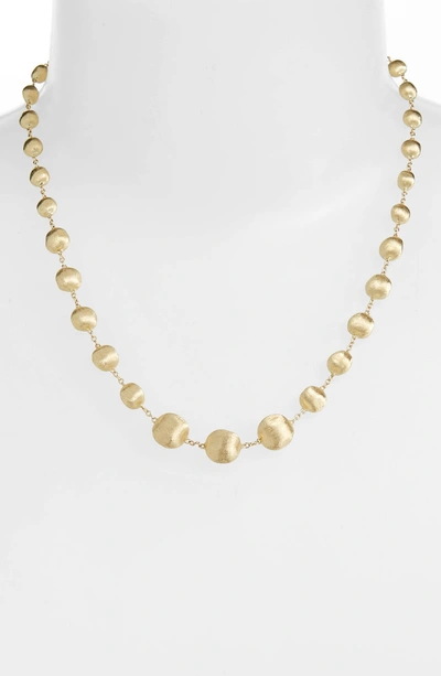 Shop Marco Bicego Africa Semiprecious Stone Long Strand Necklace In Yellow Gold