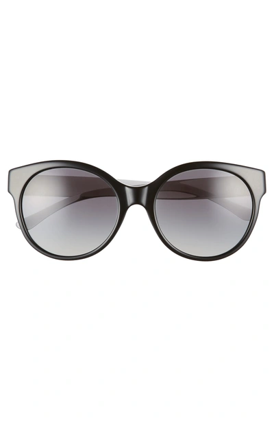 Shop Tory Burch Stacked T 55mm Round Sunglasses In Black Gradient
