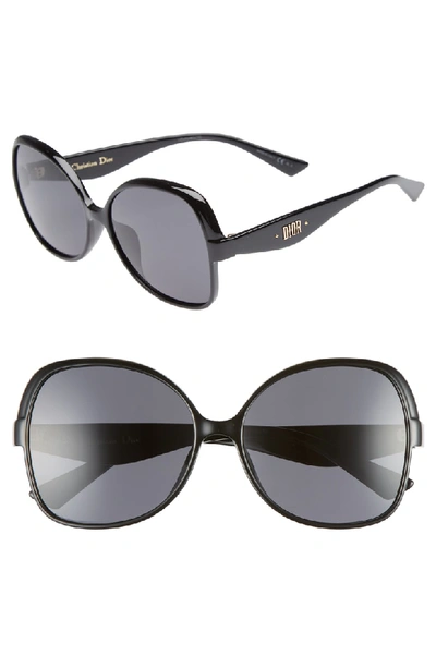 Shop Dior Nuance F 60mm Sunglasses - Black