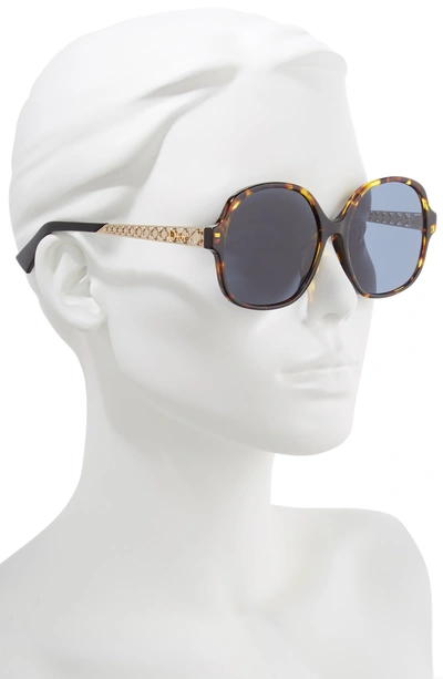 Shop Dior Ama 58mm Special Fit Round Sunglasses - Dark Havana