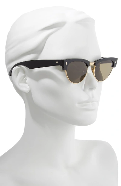 Shop Celine 51mm Modified Cat Eye Sunglasses In Black/ Mineral Lens