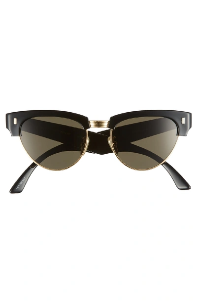 Shop Celine 51mm Modified Cat Eye Sunglasses In Black/ Mineral Lens