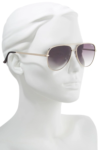 Shop Quay X Desi Perkins Sahara Mini 52mm Aviator Sunglasses In Gold/ Smoke Taupe