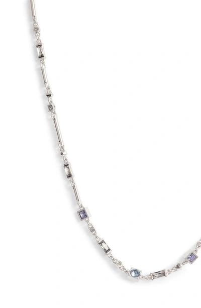 Shop Kendra Scott Rhett Collar Necklace In Lilac Mix/ Silver
