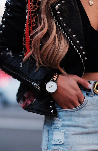 Shop Mvmt Bloom Bracelet Watch, 36mm In Rose Gold/ White