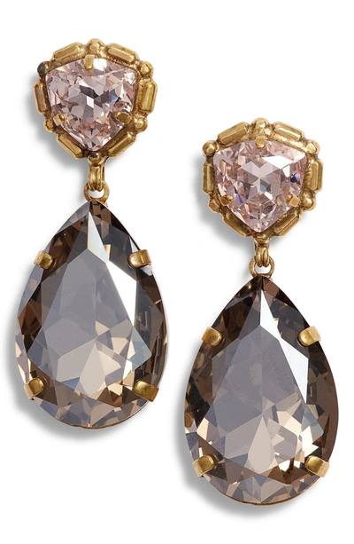Shop Sorrelli Pear Crystal Statement Earrings In Beige
