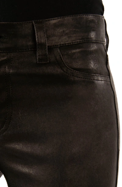 Shop J Brand '8001' Lambskin Leather Pants In Noir