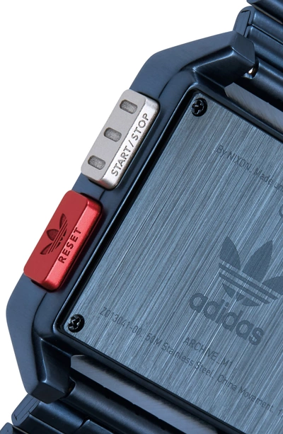 Shop Adidas Originals Archive Digital Bracelet Watch, 36mm In Navy/ Black/ Navy